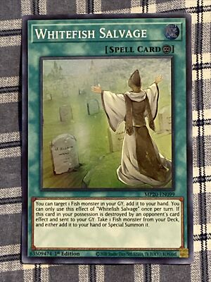 salvage yugioh card Whitefish Salvage MP20-EN099 Super Rare - 1st Edition NM Yugioh