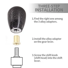 JDM Universal Carbon Fiber Automatic Car Gear Shift Knob Shifter 5 6 Speed
