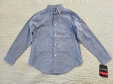 NWT Boy's Size XS 6/7 Chaps Blue Button Up Collared Dress Shirt