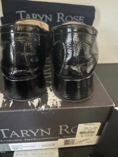 Taryn Rose 6.5 Black Patent Leather slip on loafers | eBay display picture 3