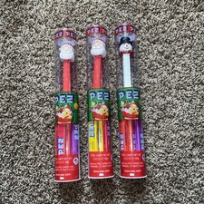 Christmas PEZ Dispenser 6 Pez Candy Refills (2014) Santa Snowman Lot of 3 
