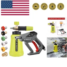 Heavy-Duty 1 Liter Foam Cannon - 4000 PSI Pressure Washer Gun with Quick Connect