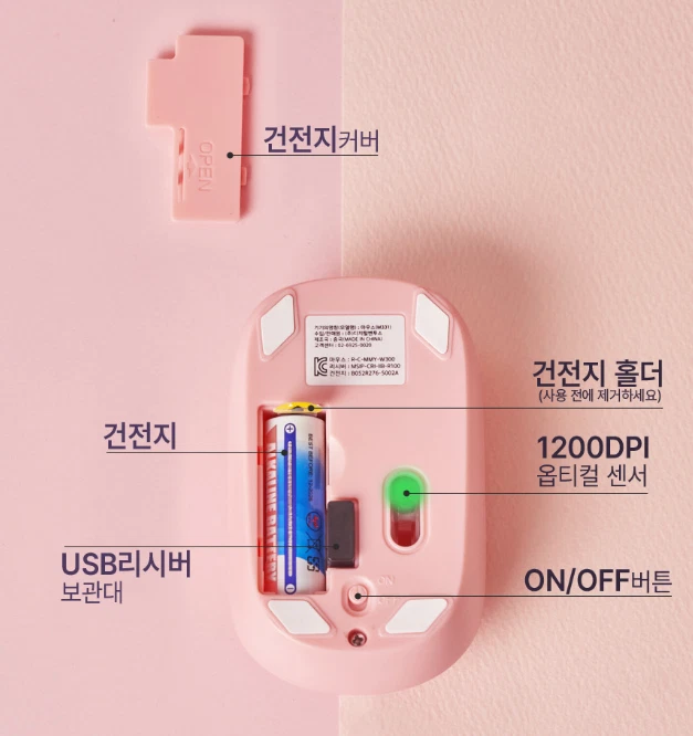 Sanrio Characters Silent Wireless Mouse 3Type HELLO KITTY, CINNAMOROLL, KUROMI - Image 2 of 2