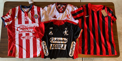 SOCCER JERSEY LOT Of 4. Le Coq Sportif, Nike, Puma. América de Cali. Size Medium