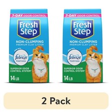 Non-Clumping Scented Cat Litter with Febreze Freshness, 14 lb 2 Pack 