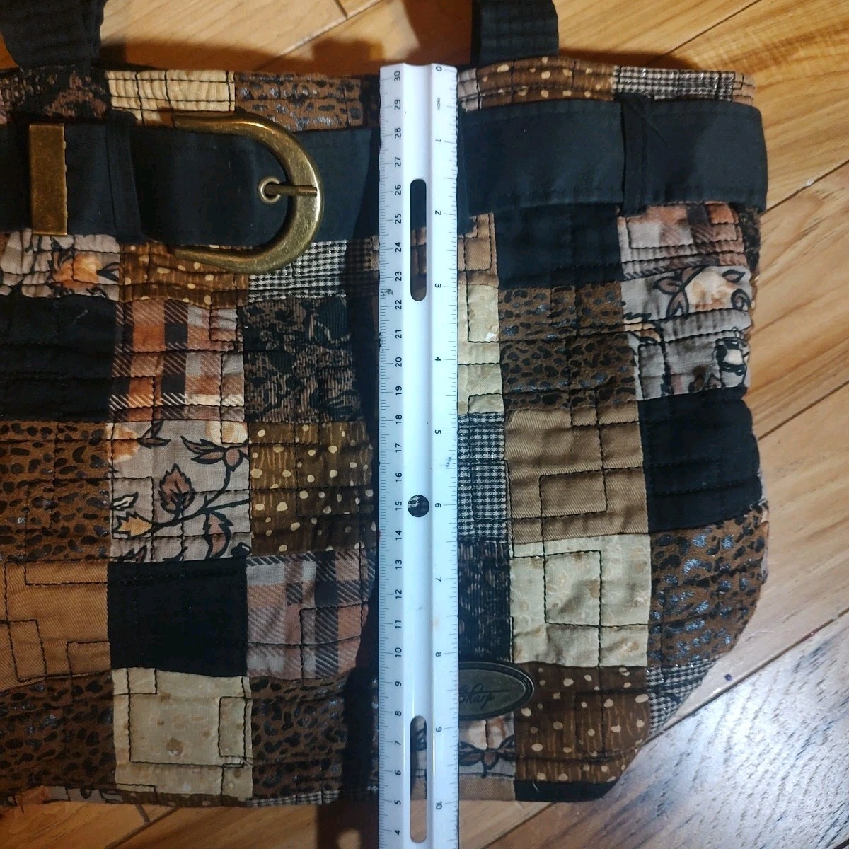 Donna Sharp Brown Patchwork Purse - image 3