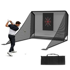 10x7.5 ft Golf Practice Hitting Net with Frame, Netting, Target and Accessories