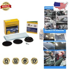 DIY 3" Windshield Polish Kit: Restore Glass Clarity, Remove Scratches Spots