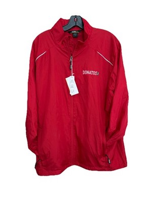 NWT Donatos Pizza Men L RedJacket Core 365  Lightweight Windbreaker Rain Jacket