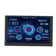 5in USB Screen, Temperature Monitor with PC CPU Data, Sensor Panel Display