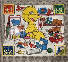 VTG 2001 Sesame Street Interlocking ABC Puzzle Book Set 30 board books COMPLETE