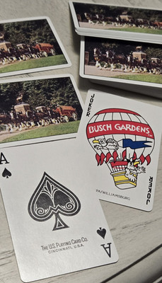 Vintage Busch Gardens Horse Carriage Clydesdale Playing Cards Cincinnati USPCC