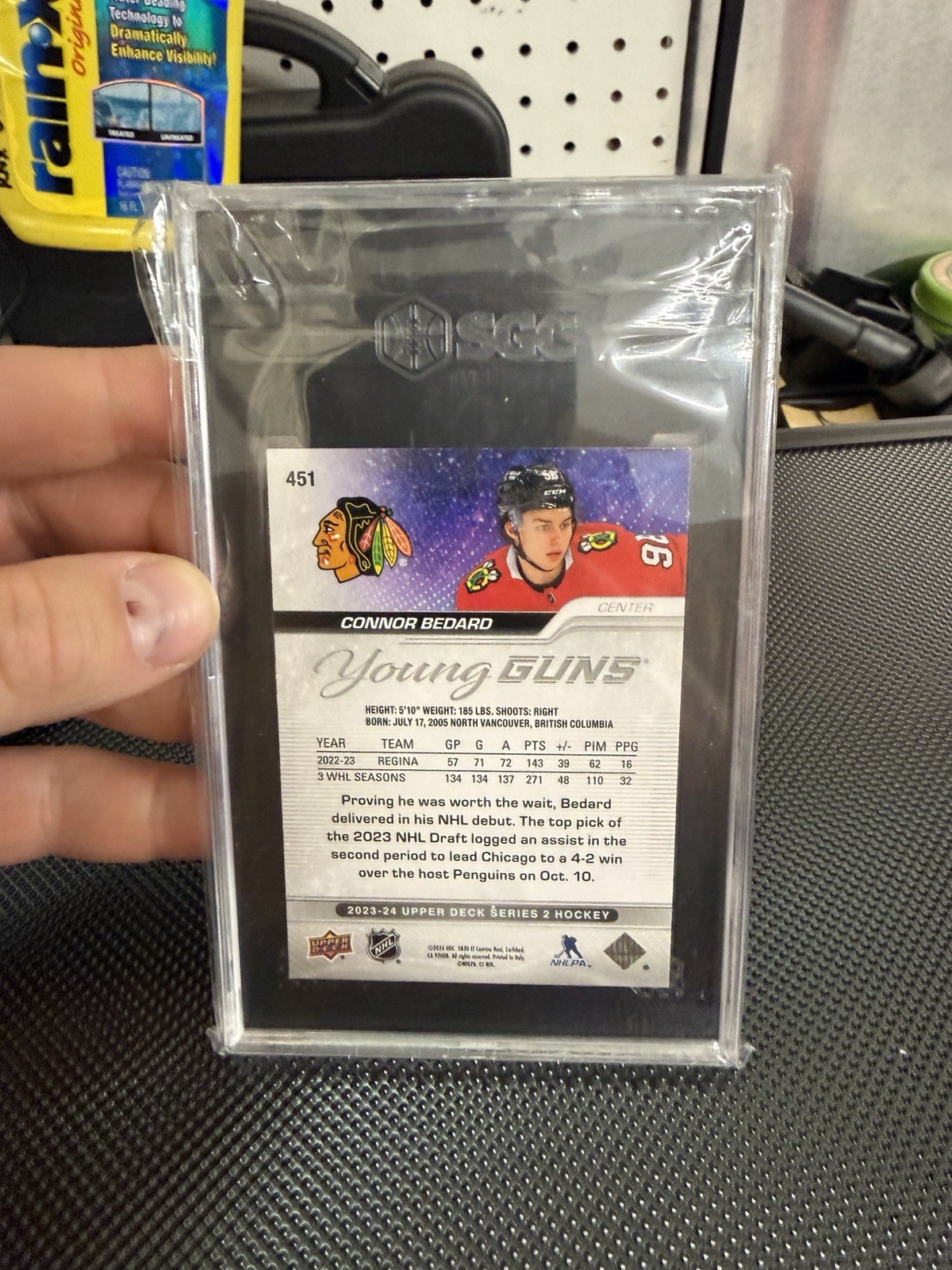 Connor Bedard Young Guns Sgc 9.5 view 2