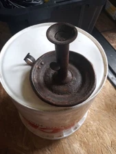 Antique 19th Century Chamberstick Candle Holder Push Up Original Primative 