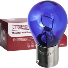 2 x BA15S Lampe 12V blau 21 Watt Glühbirne Xenon weiß Standlicht Tagfahrlicht