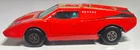 Matchbox Lesney Superfast #27 Red Lamborghini Countach(Green Glass/Brown Bottom)