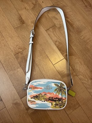 NWOT COACH Women s Mini Jamie Camera Bag Crossbody Purse With Hawaiian Print