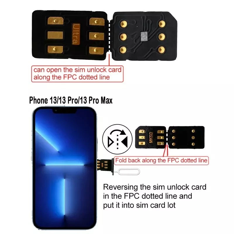 MKSD Ultra V5.3 Unlock Card RSIM Chip Service iPhone 14 13 12 11 X XR 8 7 6 2024 - Image 4 of 4