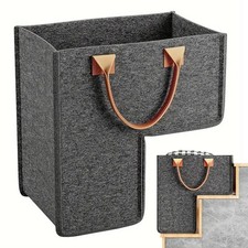 Stair Baskets For Wooden Stairs L-Shaped Stair Storage Organizer Staircase