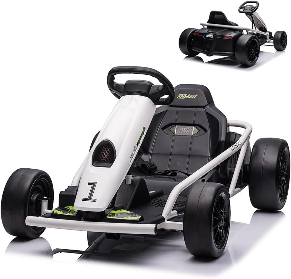 24V 9Ah Ride-on Electric Go Kart Car Toy 8.1 MPH Power Wheels Load 155 Lbs 300w - Image 3 of 4