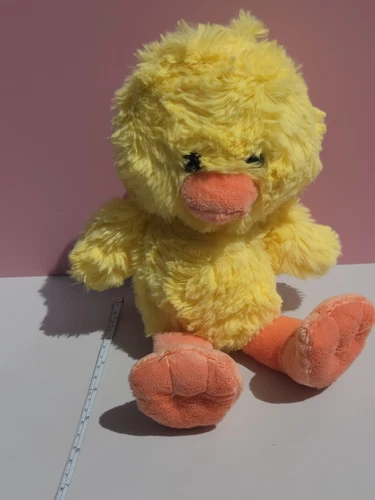 Walgreens Yellow Duck Plush Fuzzy Beanie Stuffed Animal Orange Legs Chick 11in