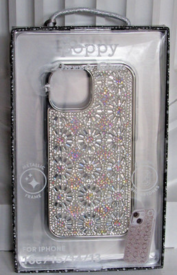 POPPY Dazzle Glow Genuine Rhinestone iPhone 16e/15/14/13 Protective Case NEW BOX