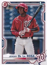 2021 Topps Bowman Washington Nationals Jeremy De La Rosa Paper Prospects