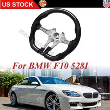 For Bmw F10 528i Steering Wheel Real Carbon Fiberheatdedflat Customized Sport For Bmw F10 528i Steering Wheel Real Carbon Fiberheatdedflat Customized Sport