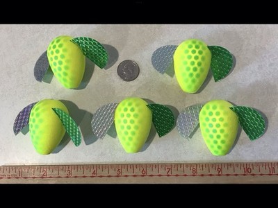 5 Beau Mac 4/0 Cheater Holographic Wings 2.25  CHART CLOWN Spin-N-Glo Float USA