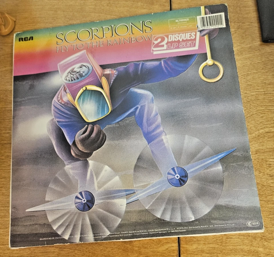 SCORPIONS ~Rare 1983 France Press IN TRANCE/FLY TO THE RAINBOW 2Disques - Jacket - Image 2 of 4