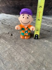 Peanuts Charlie Brown Rubber Squeak Toy Vintage 2.5" w/Checkered Shirt 1950 1966