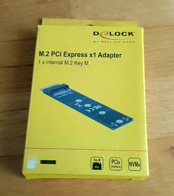 Delock PCI Express x1 zu M.2 Key M Adapter 64105 inkl. Zubehör + OVP | Neuwertig