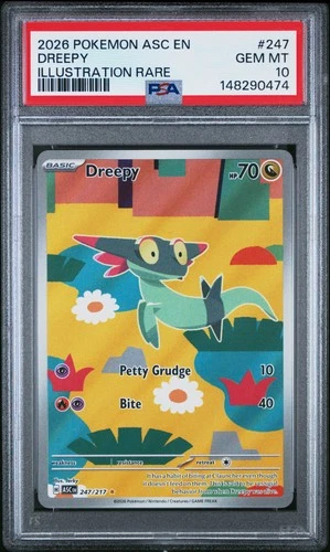 2026 POKEMON ASC EN-ASCENDED HEROES ILLUSTRATION RARE #247 DREEPY PSA 10