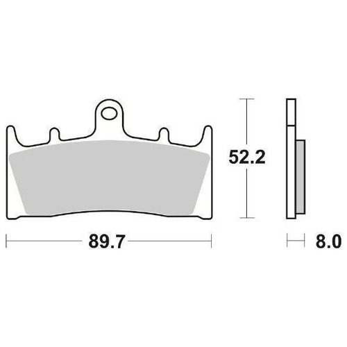 Pastiglie freno anteriore SBS 686hs Kawasaki ninja/vulcan/zrx, Suzuki GSx/f/tl - Imagen 2 de 3