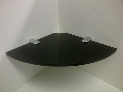 Acryl Eckregal mit Kabelführung für kleine Lautsprecher Webcam oder Telefon 200mm breit