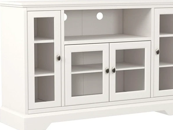 Soporte de TV Walker Edison Media Storage - edición especial estilo madera Foto 2 de 3