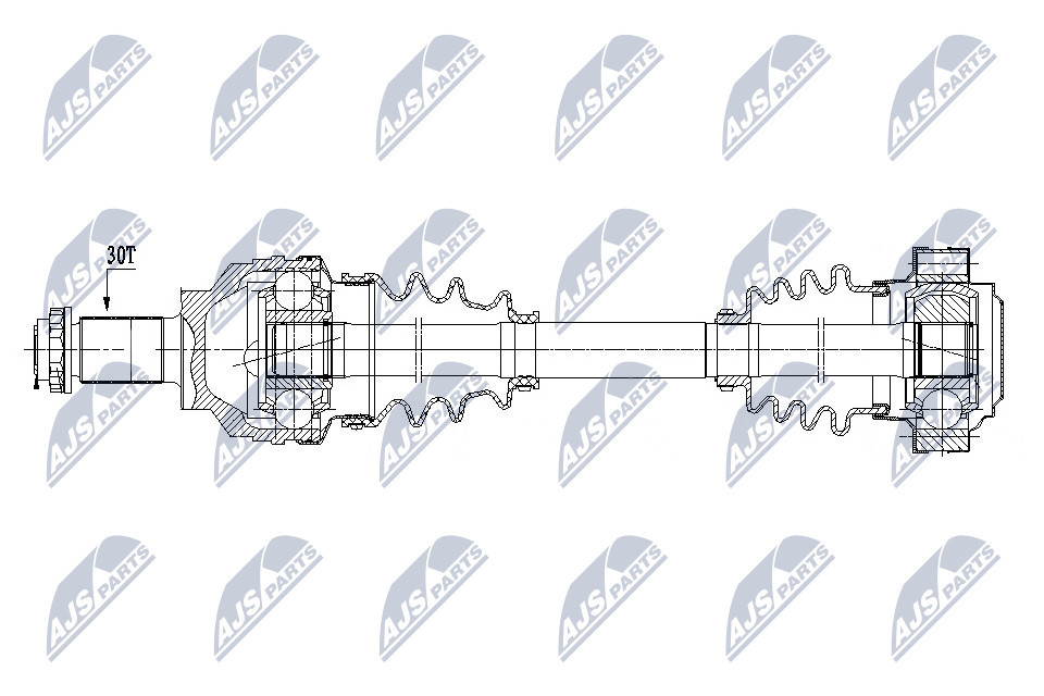 DRIVE SHAFT NPW-BM-150 FOR BMW M54B30 3.0L M52B20 2.0L M52B28 2.8L M54B22 2.2L - Image 8