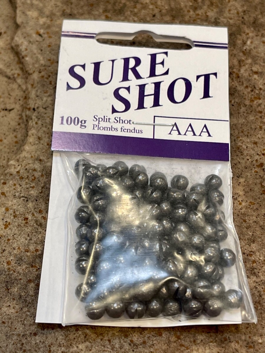 Sure Shot Lead Split Shot, Size AAA, XL 100g Ounce Bag
