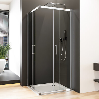 Duschkabine Duschabtrennung Schiebetür Eckdusche Dusche Duschtür 90x75/80x80