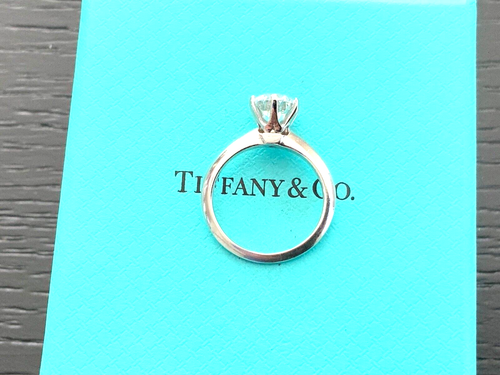 Tiffany & Co Platinum Diamond Round Engagement Ring 1.29 CT F VVS2 3EXC $28k NEW - Picture 13 of 14
