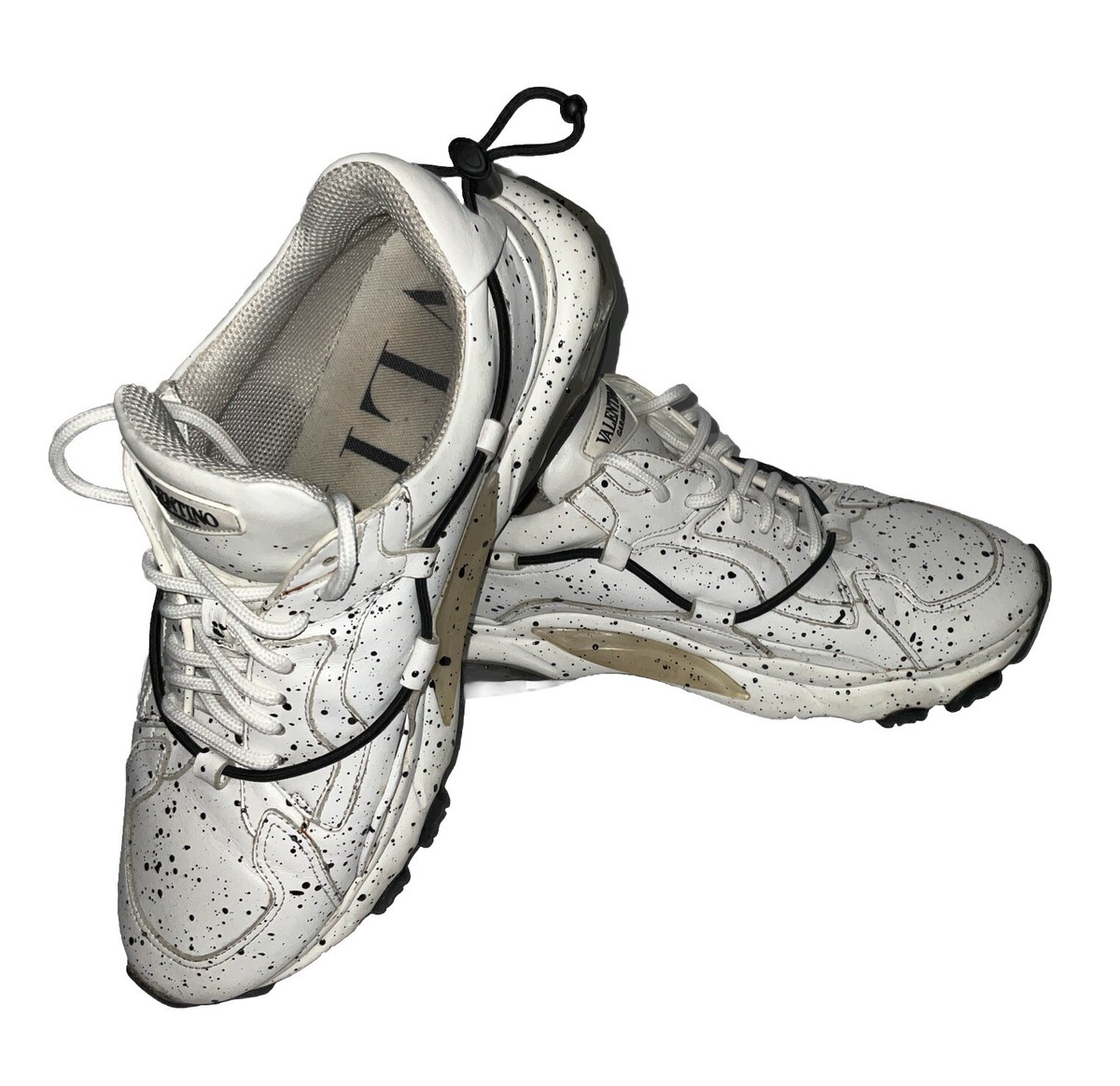 VALENTINO GARAVANI Bounce Athletic Paint Splatter Sneakers  display picture 2