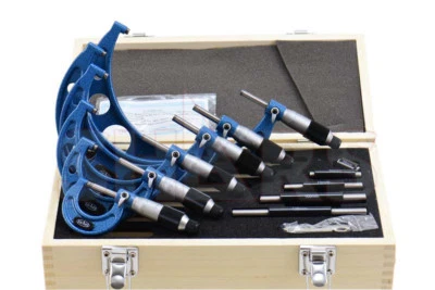 Shars 6 PCS 0-150mm Solid Metal Frame Mechanical Micrometer Set New R}