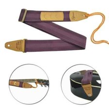 Guitar strap with pick pockets and heat embossing Burgundy color, Guitarist Gift