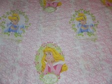 Walt Disney Princess Aurora Cinderella Flat Sheet Pink 55 x 93