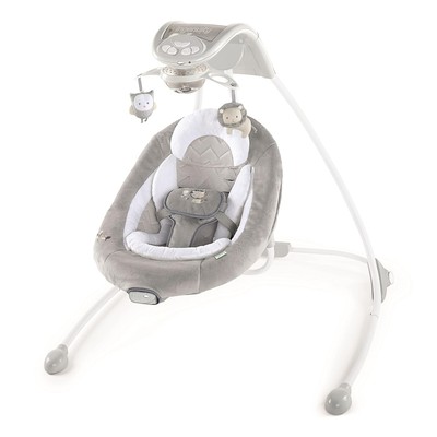 Breathable Mesh Baby Swing with Vibration & Light Show - InLighten Braden