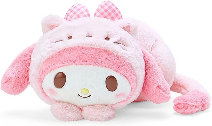 Sanrio Character My melody Cat Cushion Relaxing Cat Stuffed Toy Plush Doll