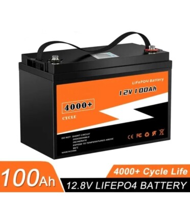 LITHIUM AKKU 12V 100Ah LiFePo4 PHOTOVOLTAIK SOLAR LITHIUM BMS + LCD DISPLAY