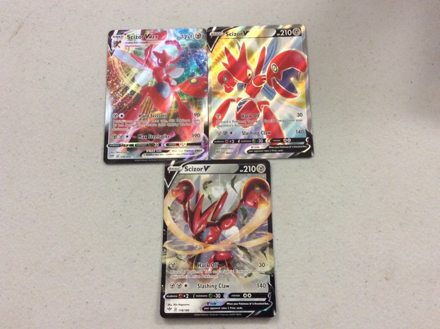 Darkness ablaze Scizor vmax full art and v full art and v