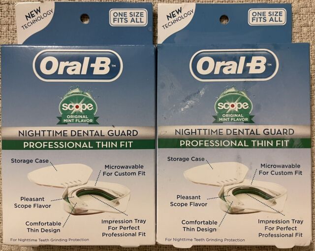 NEW 2-Oral-B Nighttime Dental Guard Professional Thin Fit Scope Mint Flavor