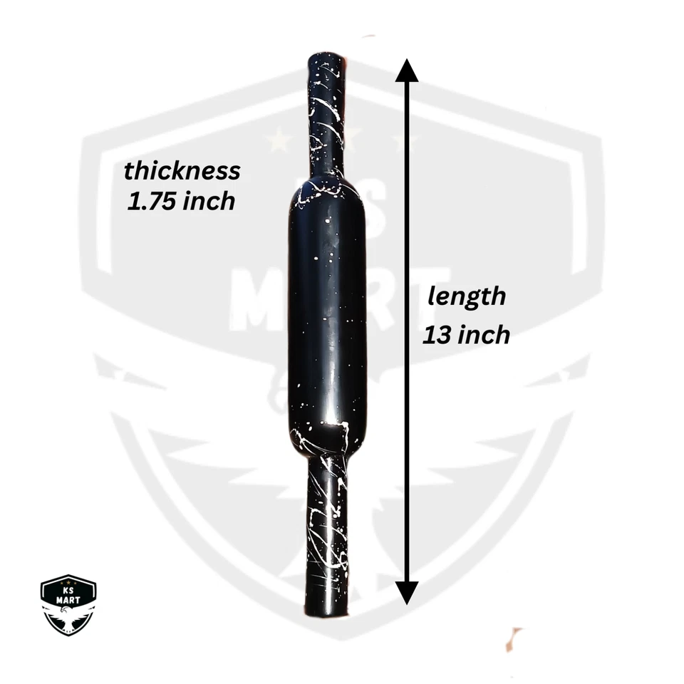 Rodillo de madera negro Belan para masa Roti Chapati - Herramienta de cocina pesada Foto 3 de 4